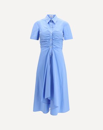 Alexander McQueen Midi shirt Dress in cotton Female 44