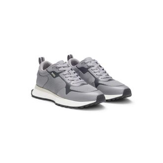 BOSS Mesh-detail trainers in mixed materials