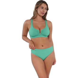 Sunsets Vienna V-Wire Bikini Swimsuit Top - D Cup in Aqua Mist Sandbar Rib at Nordstrom, Size 34