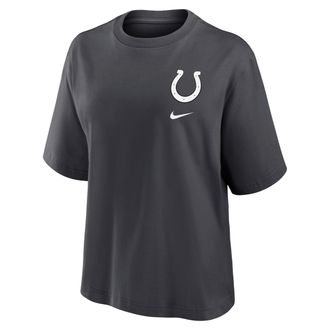 Nike Indianapolis Colts Rivalries Collection Boxy Nike Womens NFL T-Shirt in Grey | 01CM06F98-MCF
