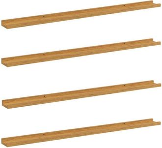 vidaXL Estante De Pared Con Estante 4 Pcs Beige 115 X 9 X 3 Cm Vidaxl