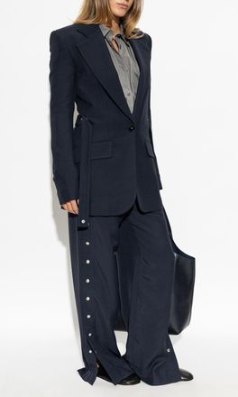 Stella McCartney Blazer With Open Lapels, Womens, Navy Blue