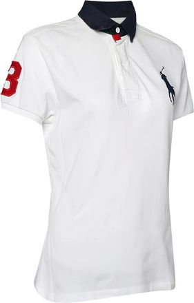 Ralph Lauren contrast-collar polo top - White