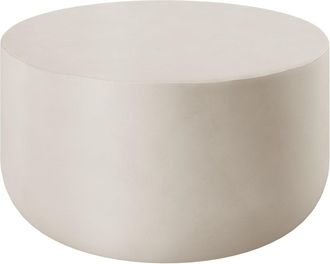 TecTake Mesa de centro redonda diseño minimalista 80 x 39,5 cm blanco