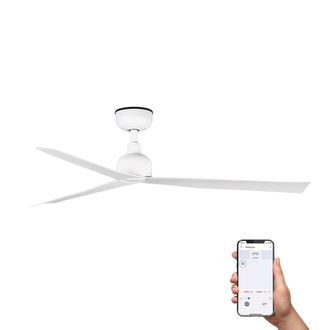 Faro Barcelona Ventilador sin luz abs blanco mate 125x125x24.5 cm