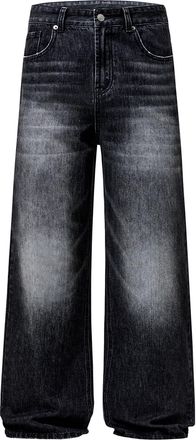 Generic Unisex Classic Straight Leg Denim Jeans, Cotton Blend Wide Leg, Mid-Rise Relaxed Fit, Multiple Washes Available, Five Pocket Design (UK, Alpha, XXL, R