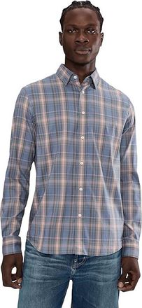 Faherty Movement Shirt Mens Clothing Rose Storm Plaid : 2XL, Spandex/Nylon/Lyocell