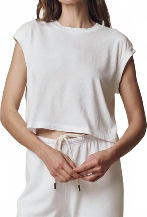 The Great. Square Crew Neck Tee In True White