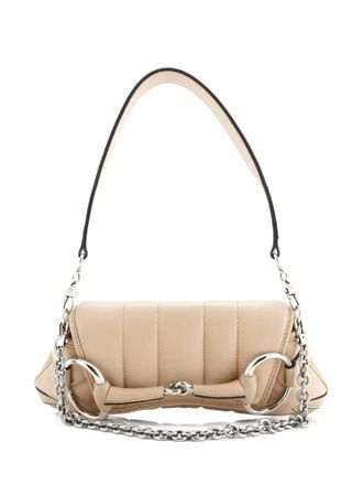 Gucci Horsebit Chain Vertical Quilted Leather Small shoulder bag - Beige