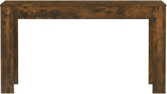 Berkfield Home Decorative Dining Table Smoked Oak 140x74.5x76 cm Engineered Wood in Brown