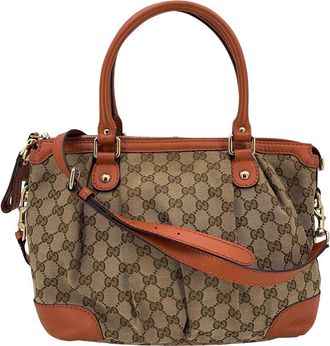 Gucci Beige Cotton Sukey Tote (Authentic Pre-Loved)