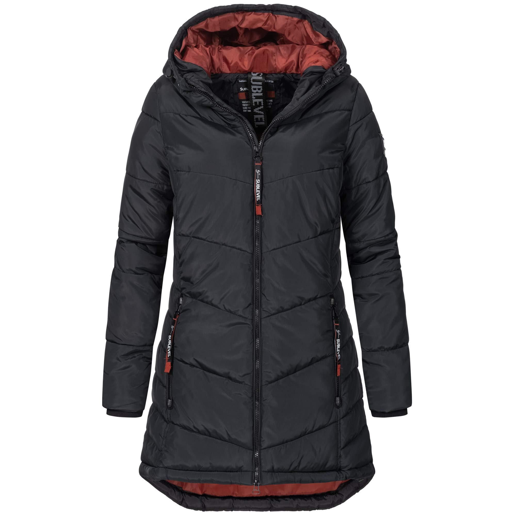 Steppjacke Damen Mantel Mit Kapuze Extra Lange Winter Jacke Parka