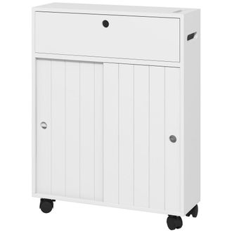 Kleankin Mueble Auxiliar Ba&ntilde;o 52x17x67 cm Blanco