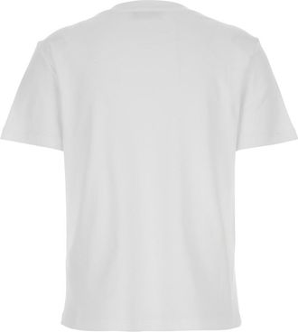 Max Mara Womens White Crewneck T-Shirt With Logo Print Cotton T-Shirts & Jerseys