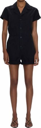 Pistola Denim Parker Romper In Fade To Black