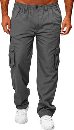 Generic Mens Combat Cargo Trousers UK Multiple Pockets for Hiking and Outdoor Activities Chinos Trouser Loose Fit Tactical Pants Relaxed Baggy Joggers Bottoms