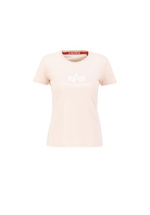 Alpha Industries T-Shirt ALPHA INDUSTRIES New Basic T-Shirt BL W, Damen, Gr. XS, orange (pale peach), Obermaterial: 100% Baumwolle, Shirts T-Shirt