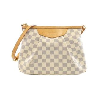 Louis Vuitton Pre-owned Siracusa Damier Azur Schoudertas - Dames - Pre-owned - Beige - Maat: ONE Size