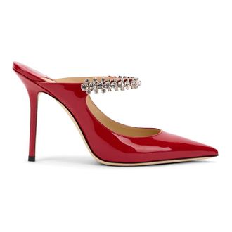 Jimmy Choo London Heeled Mules, female, Red, Size: 8 1/2 US Bing 100