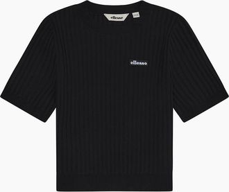 Ellesse Womens The Court Knitted Tee - Black - Size: 16
