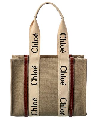 Chlo&eacute; Dnu Pack Chloe Woody Medium Canvas & Leather Tote