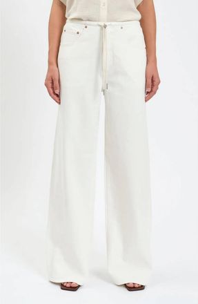 Daze Madison Mid Rise Wide Leg Jeans In Milkshake