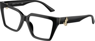Jimmy Choo London Zwarte Zonnebril met Zwart Montuur - unisex - Brillen - Zwart - 54 MM - Accessoires