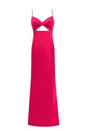 Millà Twisted cutout fuchsia bodice maxi dress