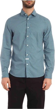 Kenzo Minitiger Slim Fit Overhemd - Heren - Casual Overhemden - Blauw - S - Katoen - Overhemden