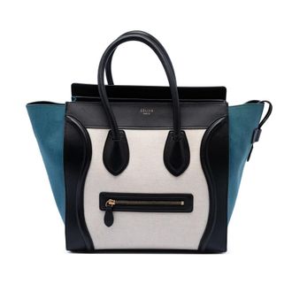 Celine Pre-owned Celine Mini Tricolor Canvas and Leather Luggage Tote Ladies AAE7ZIPFFP427PZL