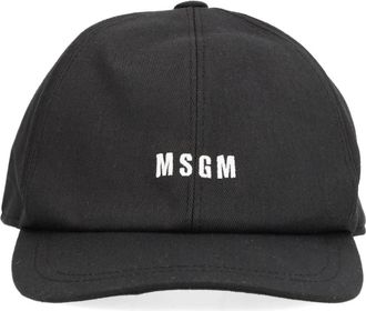 Msgm Baseballpet met Geborduurd Logo - Heren - Petten - Zwart - ONE Size - Accessoires