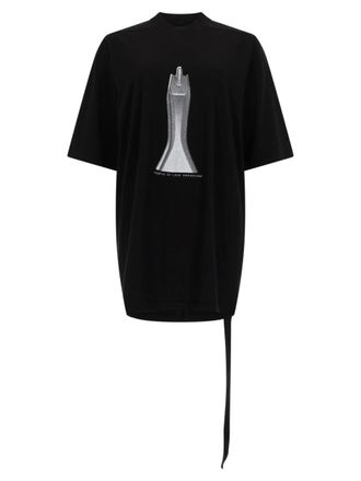 Rick Owens Jumbo Ss Silver Graphic T-Shirt