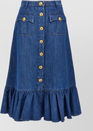 Valentino Garavani flared hem denim skirt