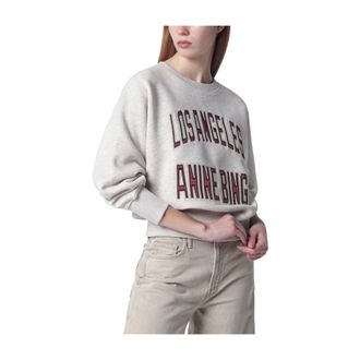 Anine Bing Sweatshirts, female, Gray, Size: XS Harry Shrunken Sweatshirt