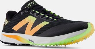 New Balance Mens Fuelcell Xc7 V5 Shoes In Black/bleached Lime/hot Mango