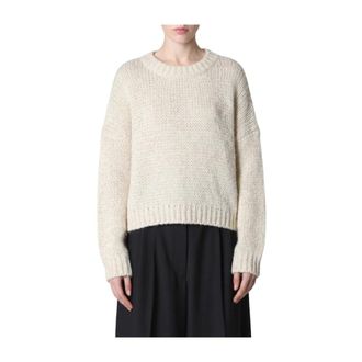 Roberto Collina Girocollo ML - - Knitwear - Donna - Beige - M