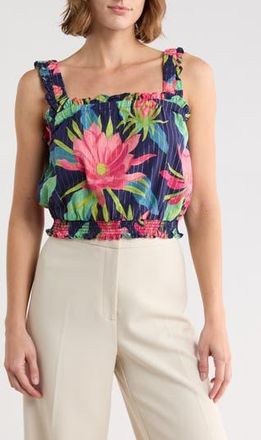 Tori Richard Kitri Bloom Top in Navy at Nordstrom Rack, Size X-Large Regular