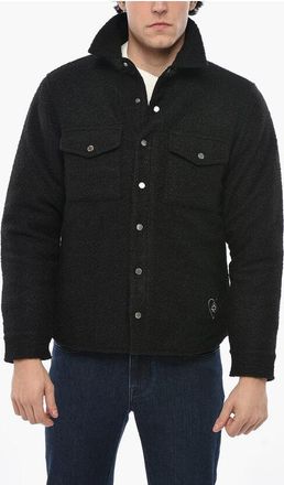 Billionaire Boys Club Solid Color Overshirt Jacket with Embroidered Logo size M