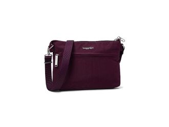 Baggallini Securtextm Anti-Theft Memento Crossbody Womens Handbags Mulberry, Nylon