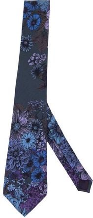 Lords of Harlech Taddeo Merino Wool Tie in Marco Floral Char at Nordstrom