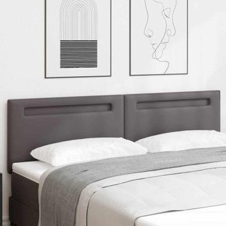 vidaXL Cabecero Montaje En La Pared Con Cabecera Gris 180 Cm Pvc Vidaxl