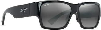 Maui Jim Rechthoekige Gepolariseerde Zonnebril Kaolu 614-02 - unisex - Zonnebrillen - Zwart - 57 MM - Accessoires