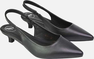 XY London Womens XY London Womens/Ladies Avalone Sling Back Kitten Heel Sandals - Black - Size: 5