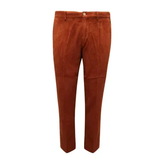 Cruna Slim-fit Trousers, male, Brown, Size: XS S.brera 1007 Brera Velvet Trousers