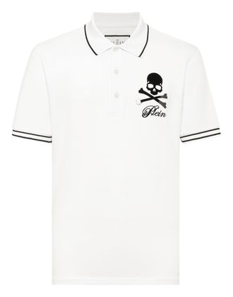 Philipp Plein Piquet Polo Shirt Skull & Bones