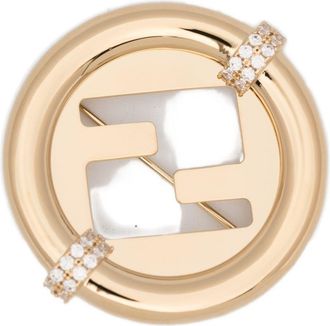 Fendi Ever Round Brooch