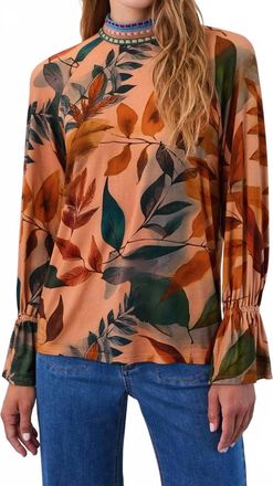 FDJ Floral High Neck Blouse In Miriam