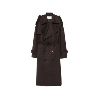 Frankie Shop Trench Coats, female, Brown, Size: S Trench Coat