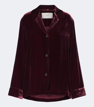 Asceno Calabasas velvet shirt