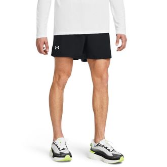 Under Armour Shorts UNDER ARMOUR UA LAUNCH 5 SHORTS, Herren, Gr. XL, N-Gr, schwarz (schwarz 001), Obermaterial: 100% Polyester, Hosen Shorts, sportlicher Stil, f&uuml;r